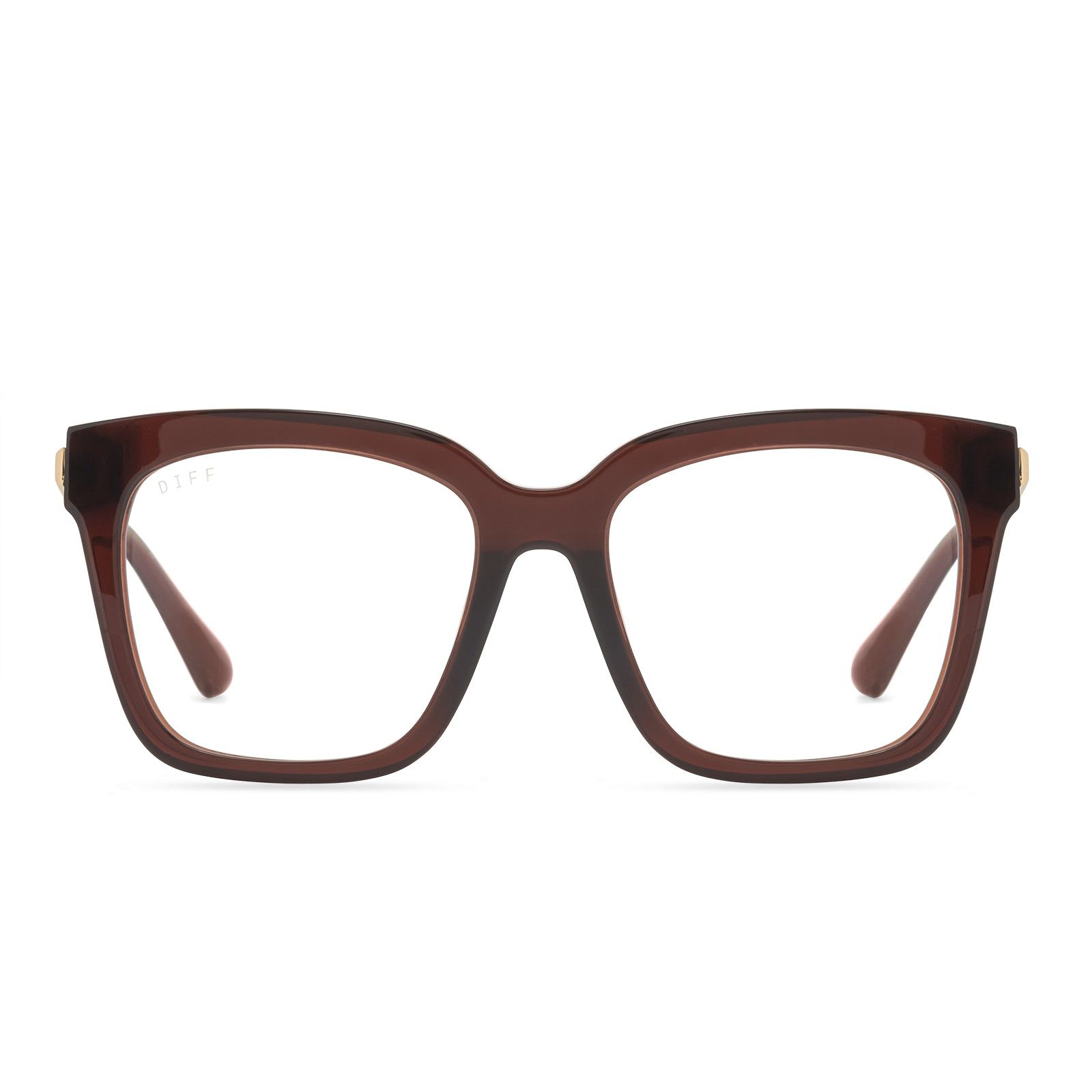 BELLA - CHESTNUT CRYSTAL + BLUE LIGHT TECHNOLOGY GLASSES sold by Diff Eyewear