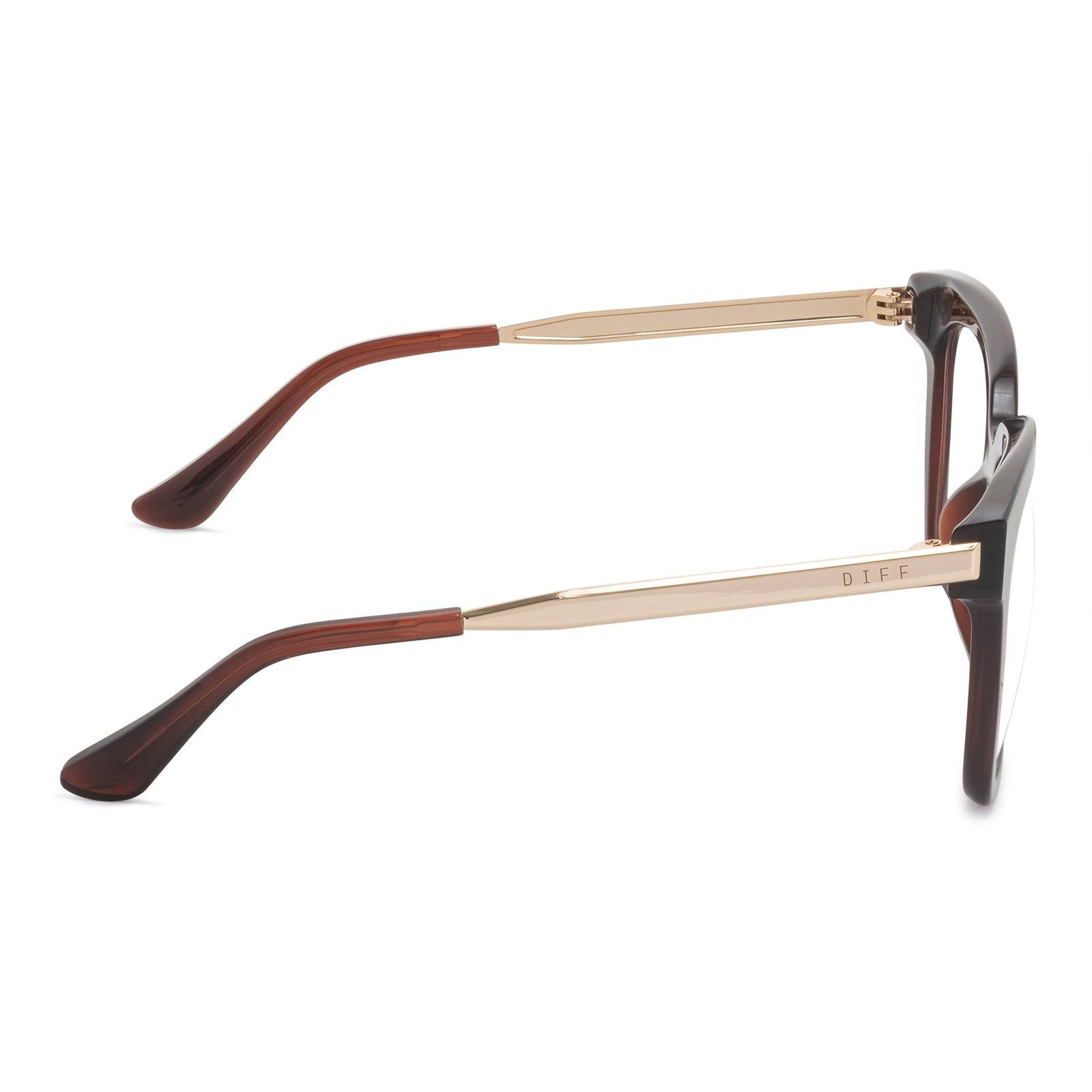 BELLA - CHESTNUT CRYSTAL + BLUE LIGHT TECHNOLOGY GLASSES sold by Diff Eyewear product image thumbnail 4