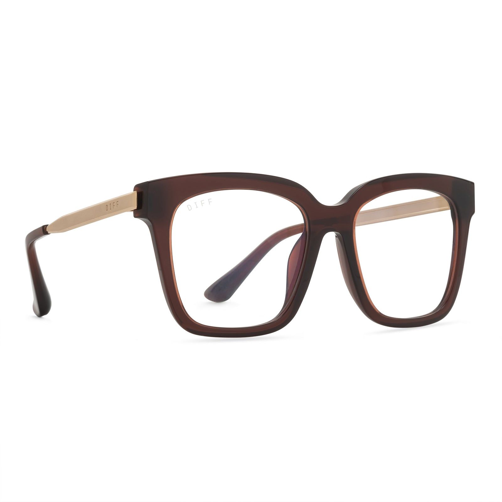 BELLA - CHESTNUT CRYSTAL + BLUE LIGHT TECHNOLOGY GLASSES sold by Diff Eyewear product image thumbnail 2