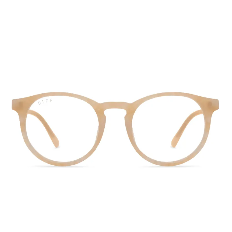 SAWYER - CITRINE PEARL + CLEAR GLASSES sold by Diff Eyewear