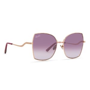 PATRICIA NASH - SOPHIA + BRUSHED GOLD + WINE GRADIENT SUNGLASSES sold by Diff Eyewear