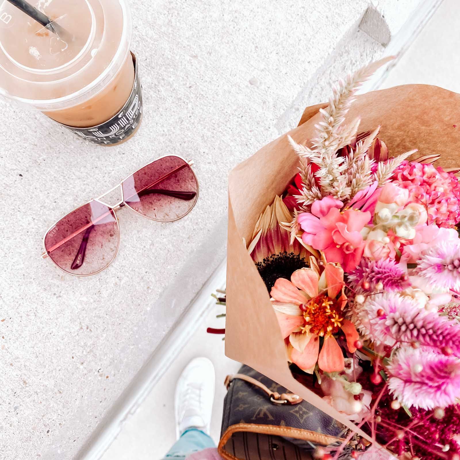 DEVON - ROSE GOLD + WINE GRADIENT SUNGLASSES sold by Diff Eyewear product image thumbnail 5