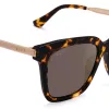 BELLA - DARK TORTOISE + GOLD MIRROR SUNGLASSES sold by Diff Eyewear