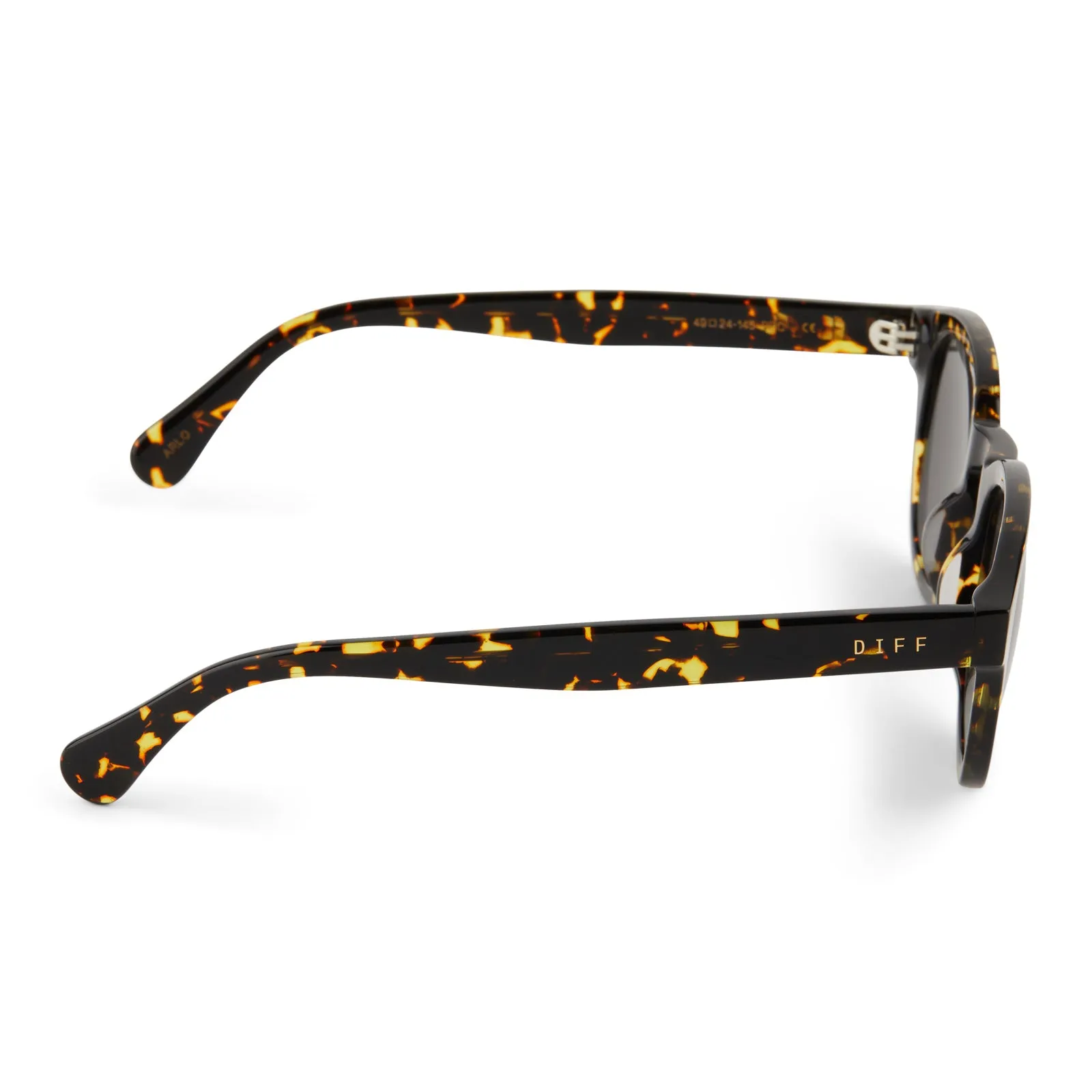 ARLO - FIERY TORTOISE + GREY + POLARIZED SUNGLASSES sold by Diff Eyewear product image thumbnail 3
