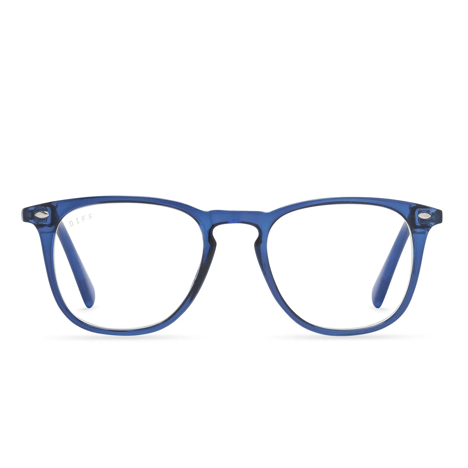 GRIFFIN - NAVY CRYSTAL + BLUE LIGHT READERS sold by Diff Eyewear