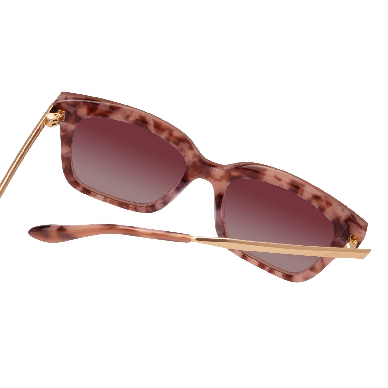 BELLA - PLUM TORTOISE + WINE GRADIENT SUNGLASSES sold by Diff Eyewear product image thumbnail 4