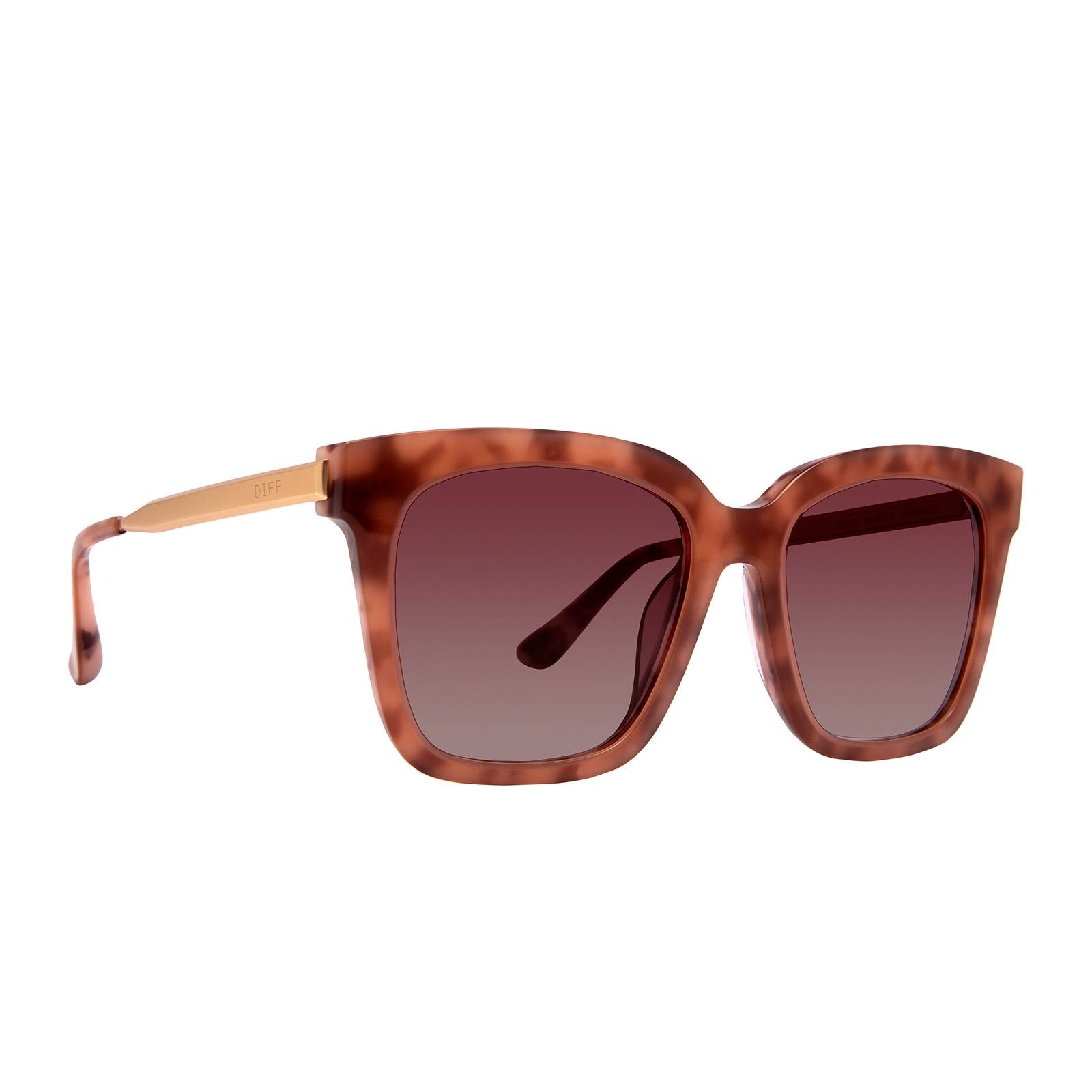 BELLA - PLUM TORTOISE + WINE GRADIENT SUNGLASSES sold by Diff Eyewear product image thumbnail 2