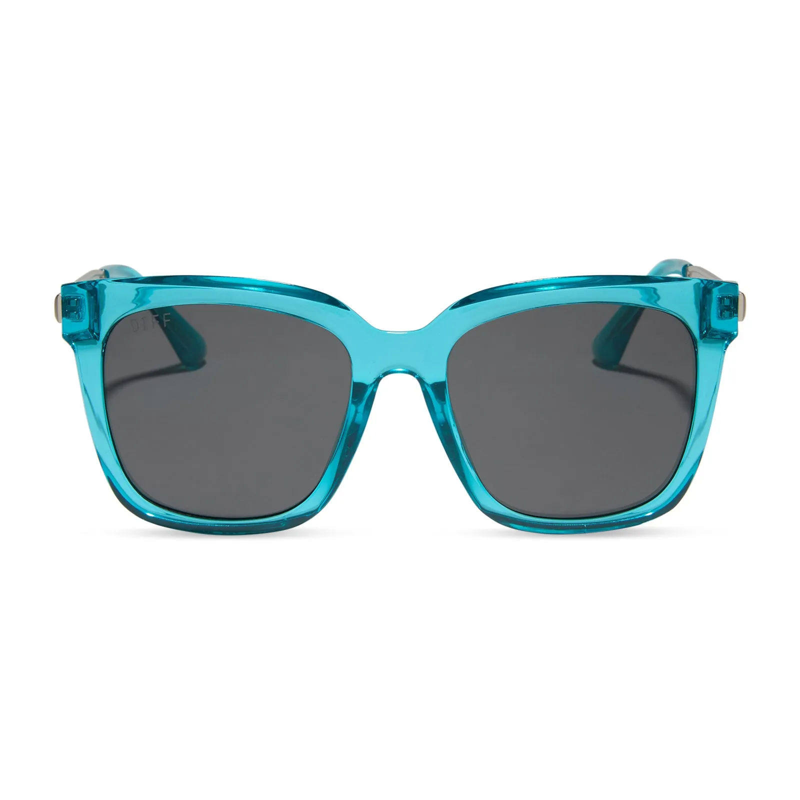 HAILEY - TURQUOISE CRYSTAL + GREY SUNGLASSES sold by Diff Eyewear