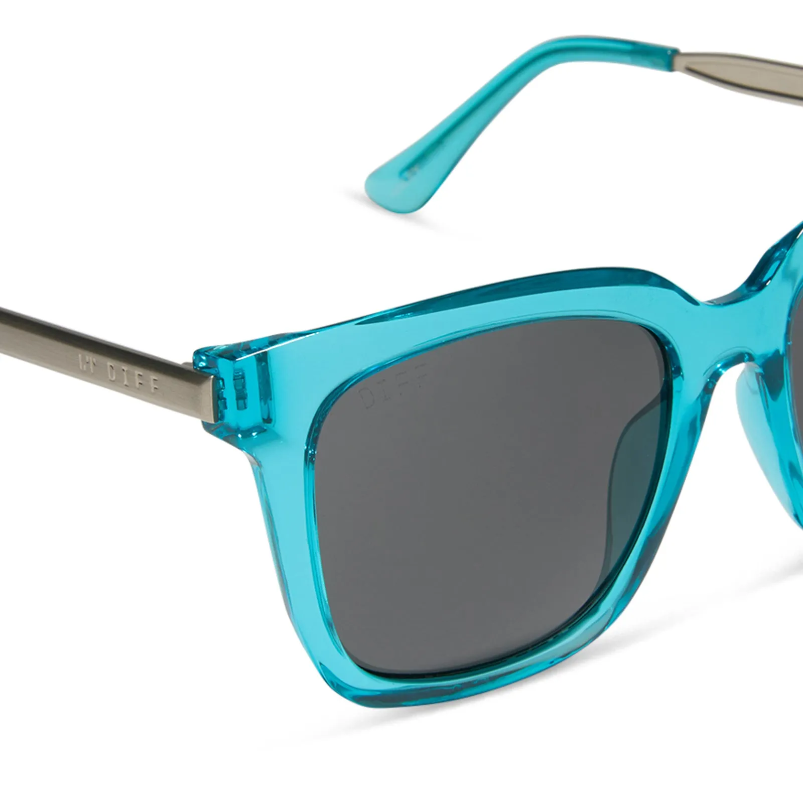 HAILEY - TURQUOISE CRYSTAL + GREY SUNGLASSES sold by Diff Eyewear product image thumbnail 4