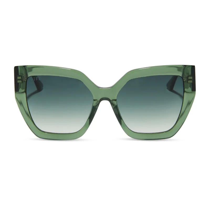 BLAIRE - SAGE CRYSTAL + G15 GRADIENT + POLARIZED SUNGLASSES sold by Diff Eyewear