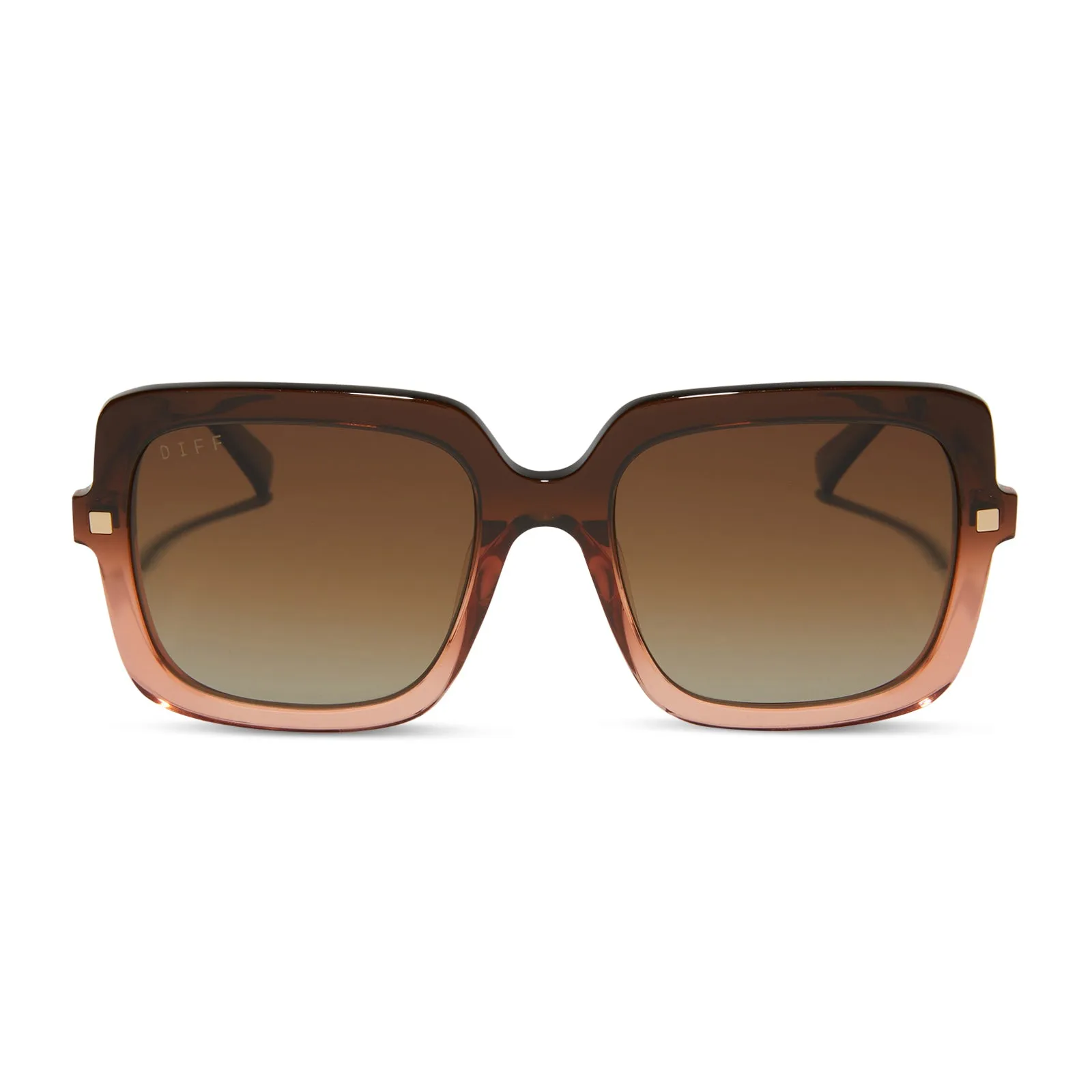 SANDRA - TAUPE OMBRE CRYSTAL + BROWN GRADIENT + POLARIZED SUNGLASSES sold by Diff Eyewear