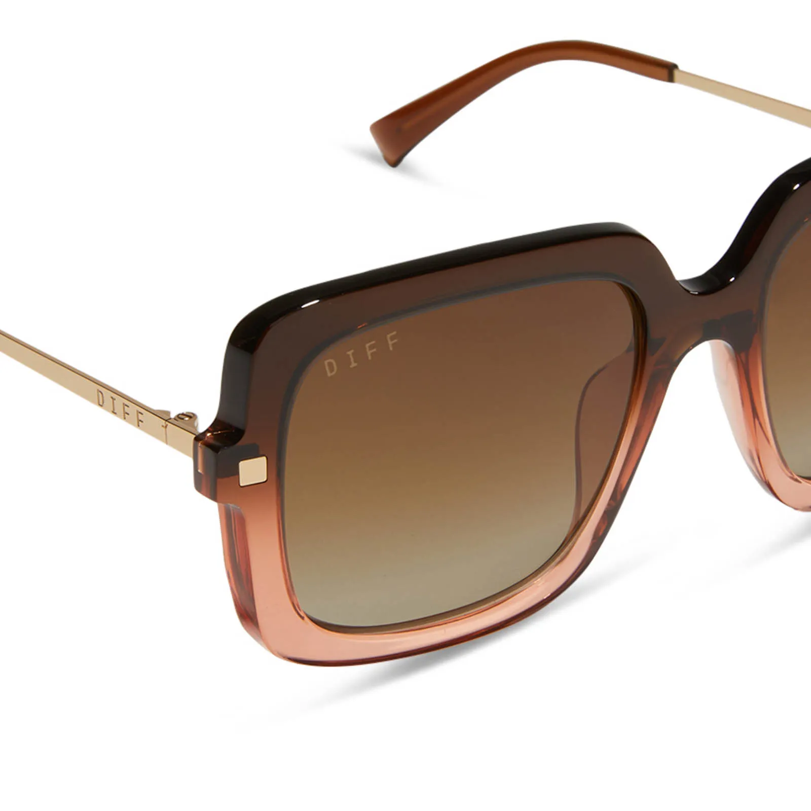 SANDRA - TAUPE OMBRE CRYSTAL + BROWN GRADIENT + POLARIZED SUNGLASSES sold by Diff Eyewear product image thumbnail 4