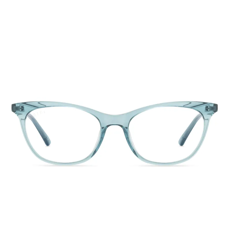 JADE - TEAL HAZE + CLEAR GLASSES sold by Diff Eyewear