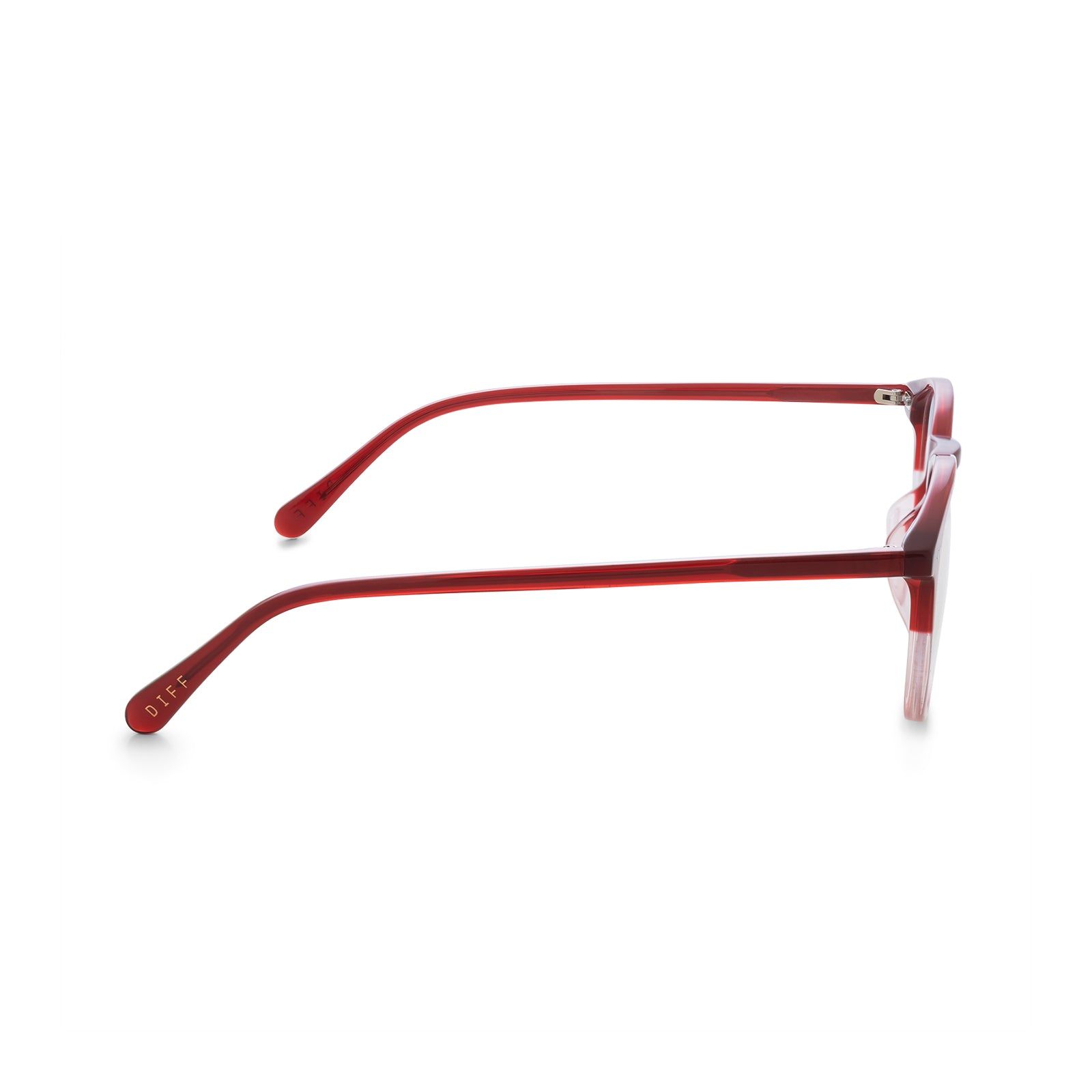 JAXSON - ROSEWOOD OMBRE + CLEAR GLASSES sold by Diff Eyewear product image thumbnail 4