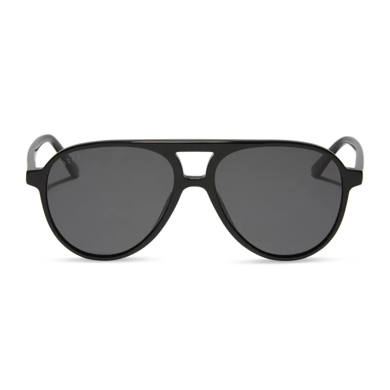 TOSCA II - BLACK + GREY + POLARIZED SUNGLASSES sold by Diff Eyewear