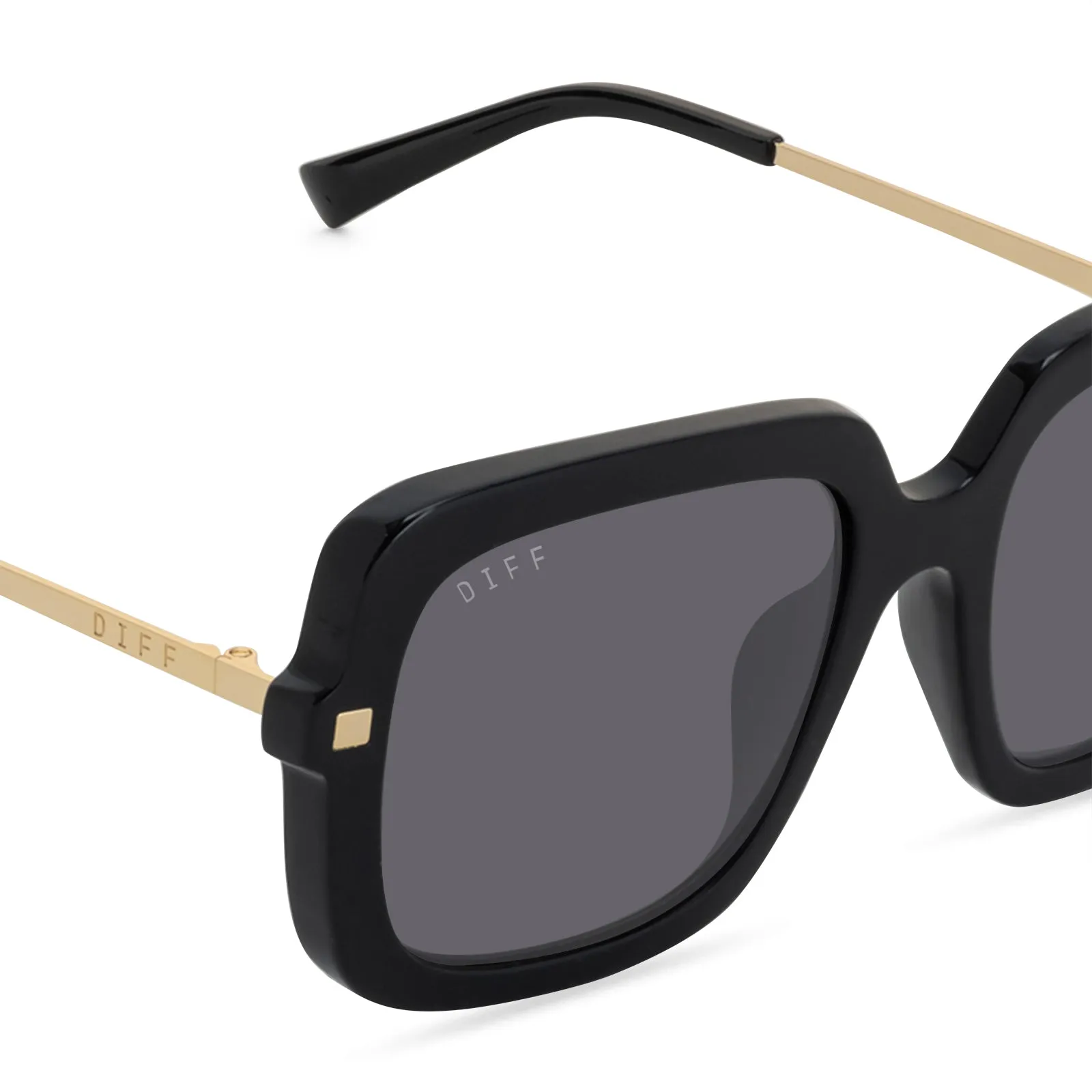 SANDRA - BLACK + GREY POLARIZED SUNGLASSES sold by Diff Eyewear product image thumbnail 4