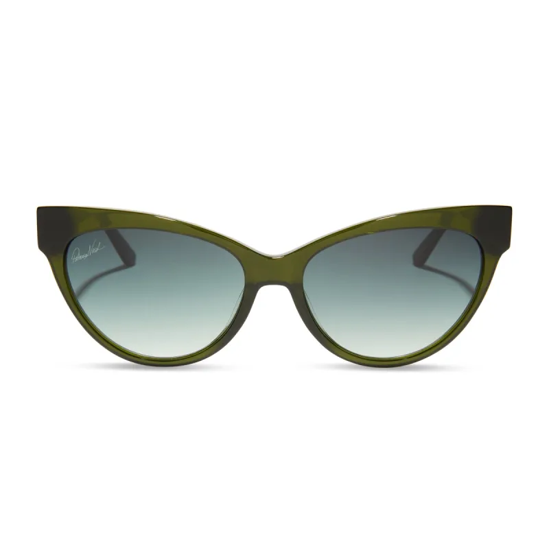 PATRICIA NASH - KELLY + DEEP OLIVE CRYSTAL + G15 GRADIENT SUNGLASSES sold by Diff Eyewear