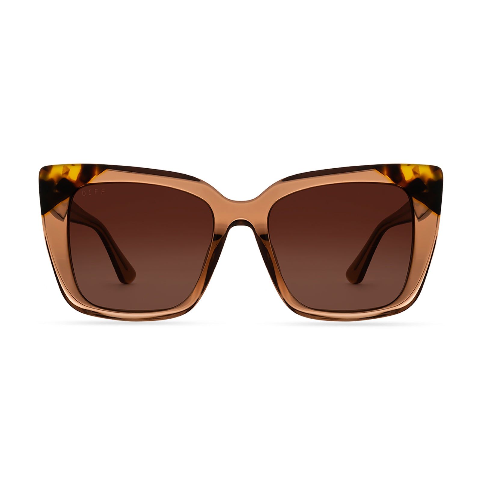LIZZY - DUNES CRYSTAL + BROWN GRADIENT SUNGLASSES sold by Diff Eyewear