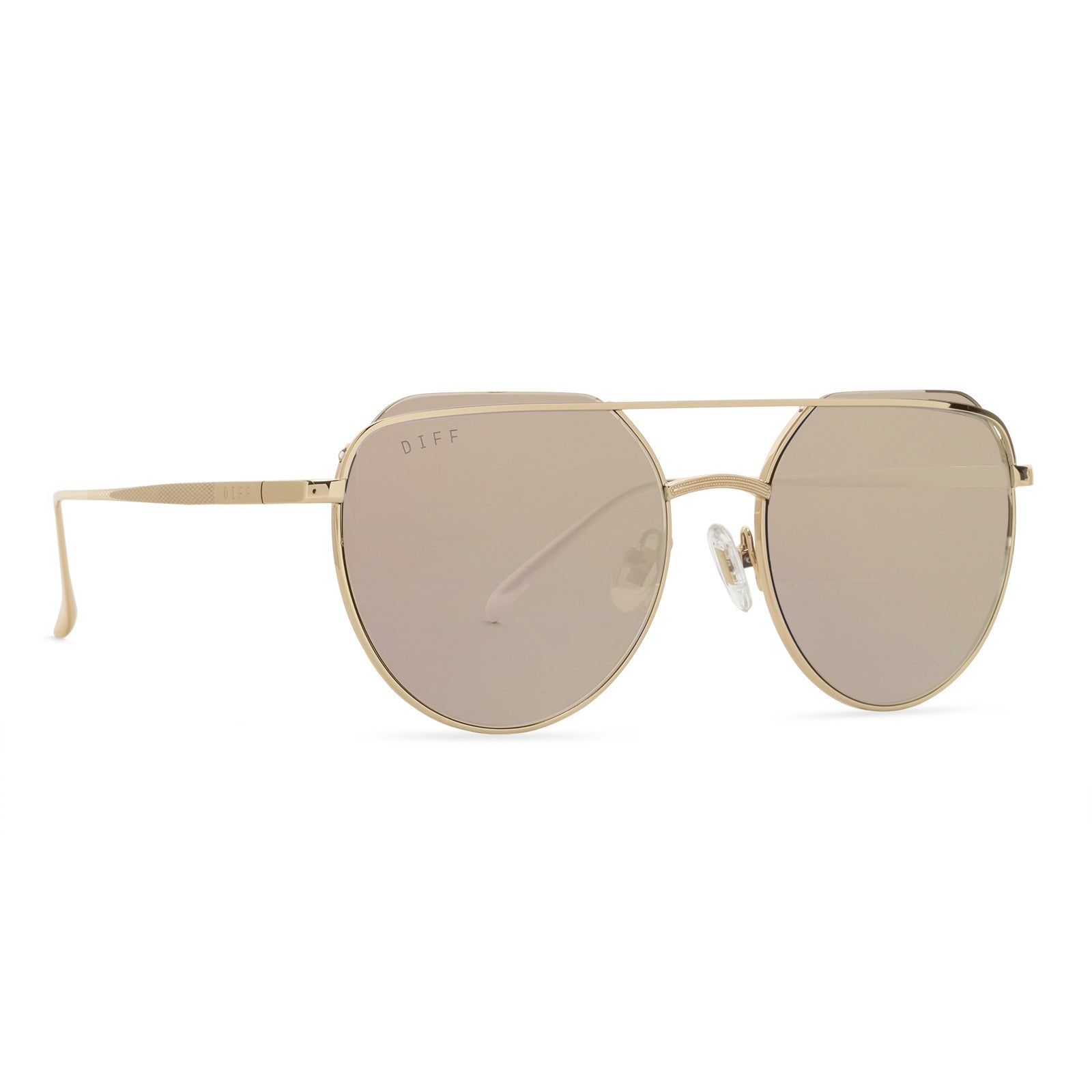 RAYNE - GOLD + CHERRY BLOSSOM MIRROR SUNGLASSES sold by Diff Eyewear product image thumbnail 2