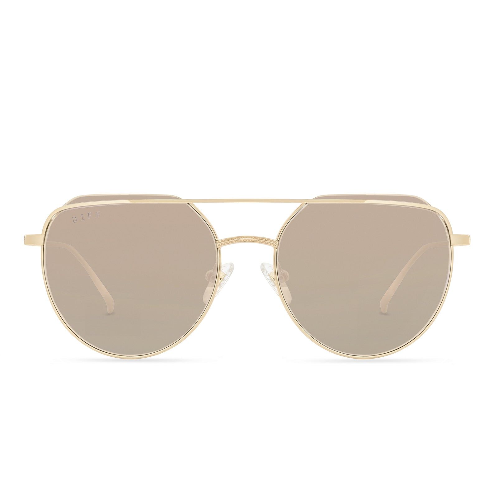 RAYNE - GOLD + CHERRY BLOSSOM MIRROR SUNGLASSES sold by Diff Eyewear