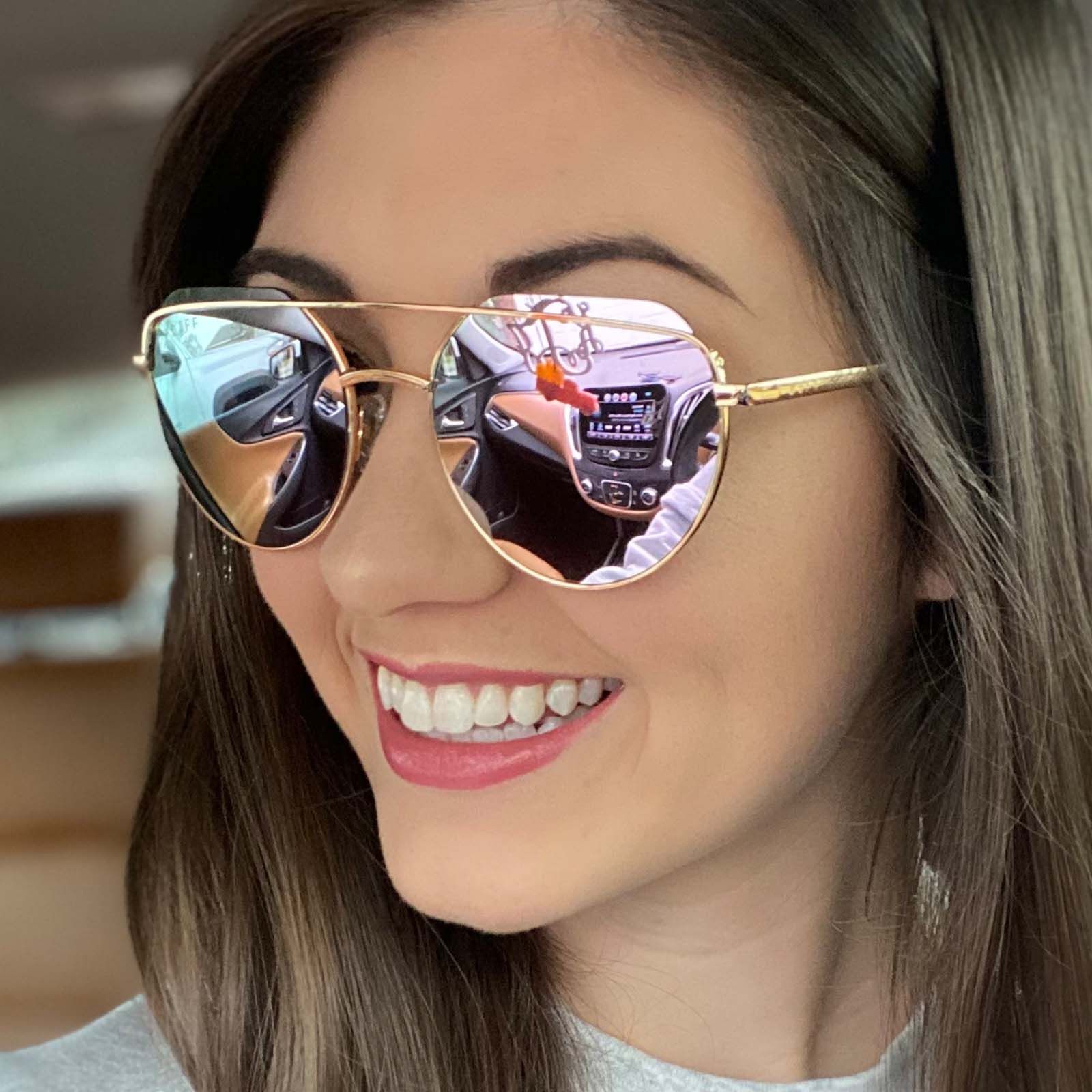 RAYNE - GOLD + CHERRY BLOSSOM MIRROR SUNGLASSES sold by Diff Eyewear product image thumbnail 6