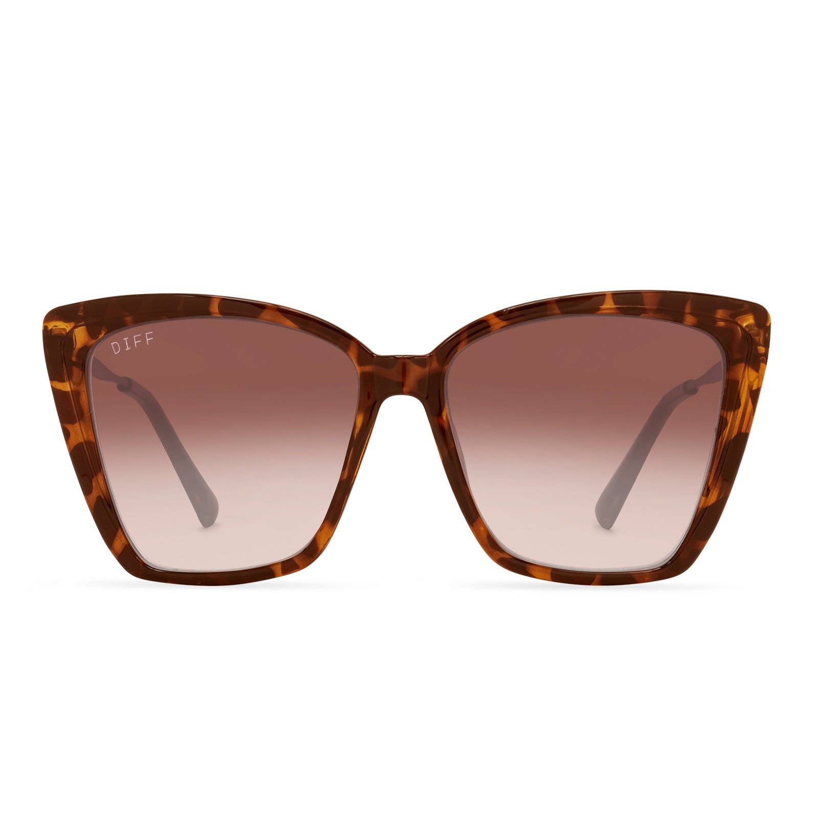 HEIDI - AMBER TORTOISE + BROWN GRADIENT SUNGLASSES sold by Diff Eyewear
