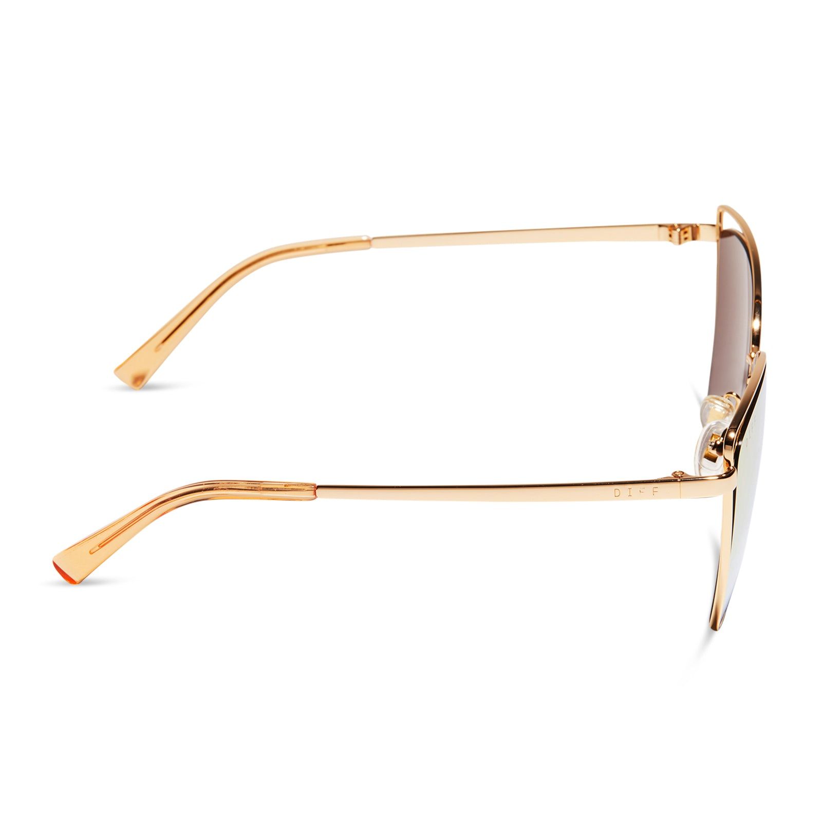 BECKY III - GOLD + PEACH MIRROR SUNGLASSES sold by Diff Eyewear product image thumbnail 3