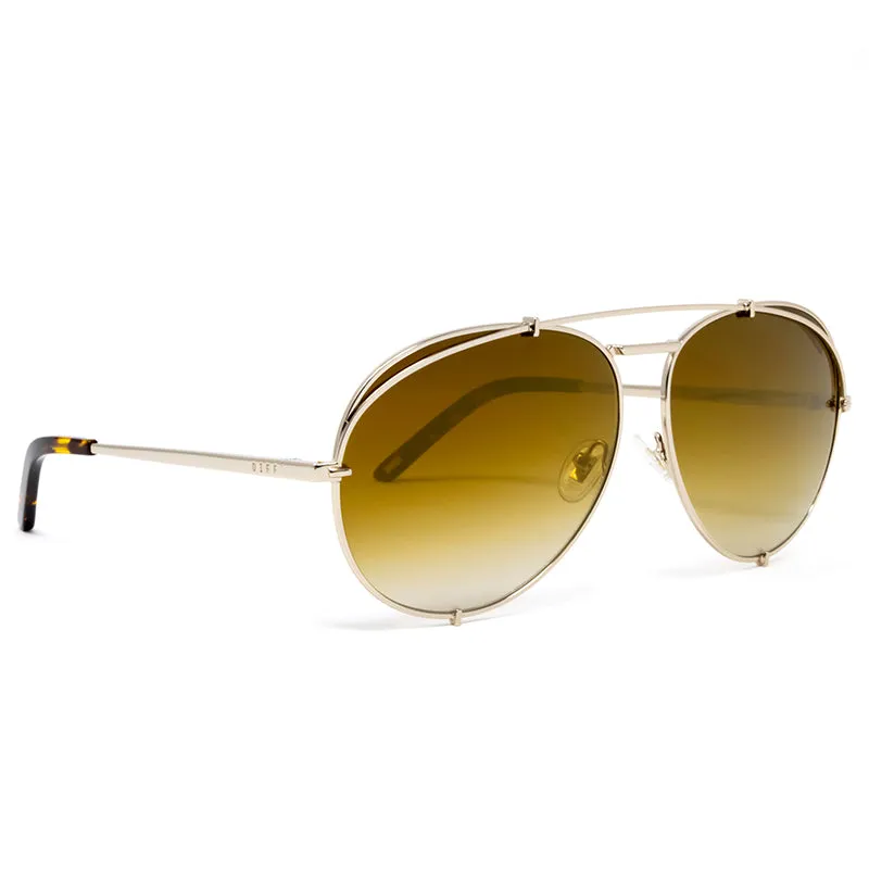 KOKO - GOLD + BROWN GRADIENT FLASH SUNGLASSES sold by Diff Eyewear product image thumbnail 2