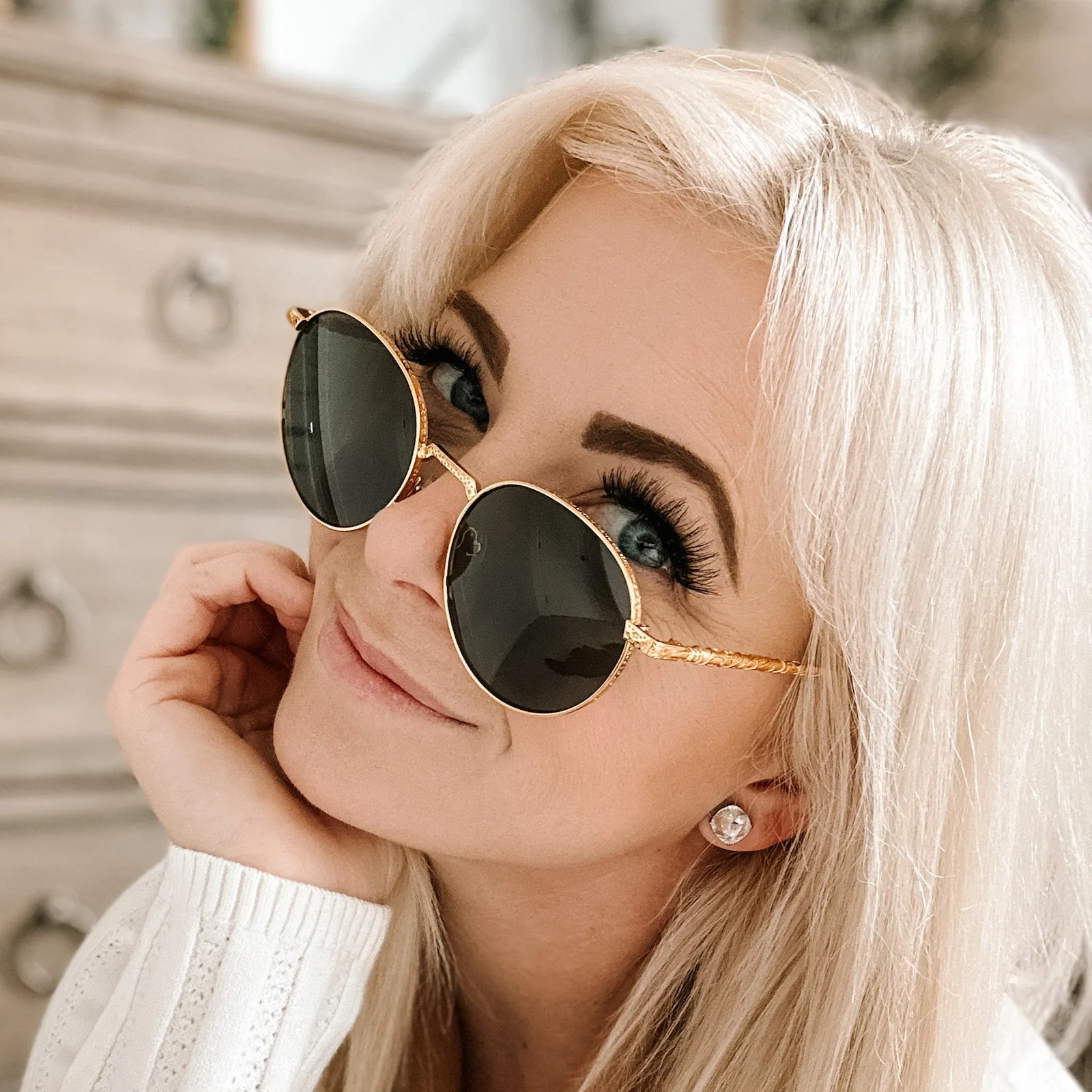 HERMIONE GRANGER™ - GOLD + GREY SUNGLASSES sold by Diff Eyewear product image thumbnail 2