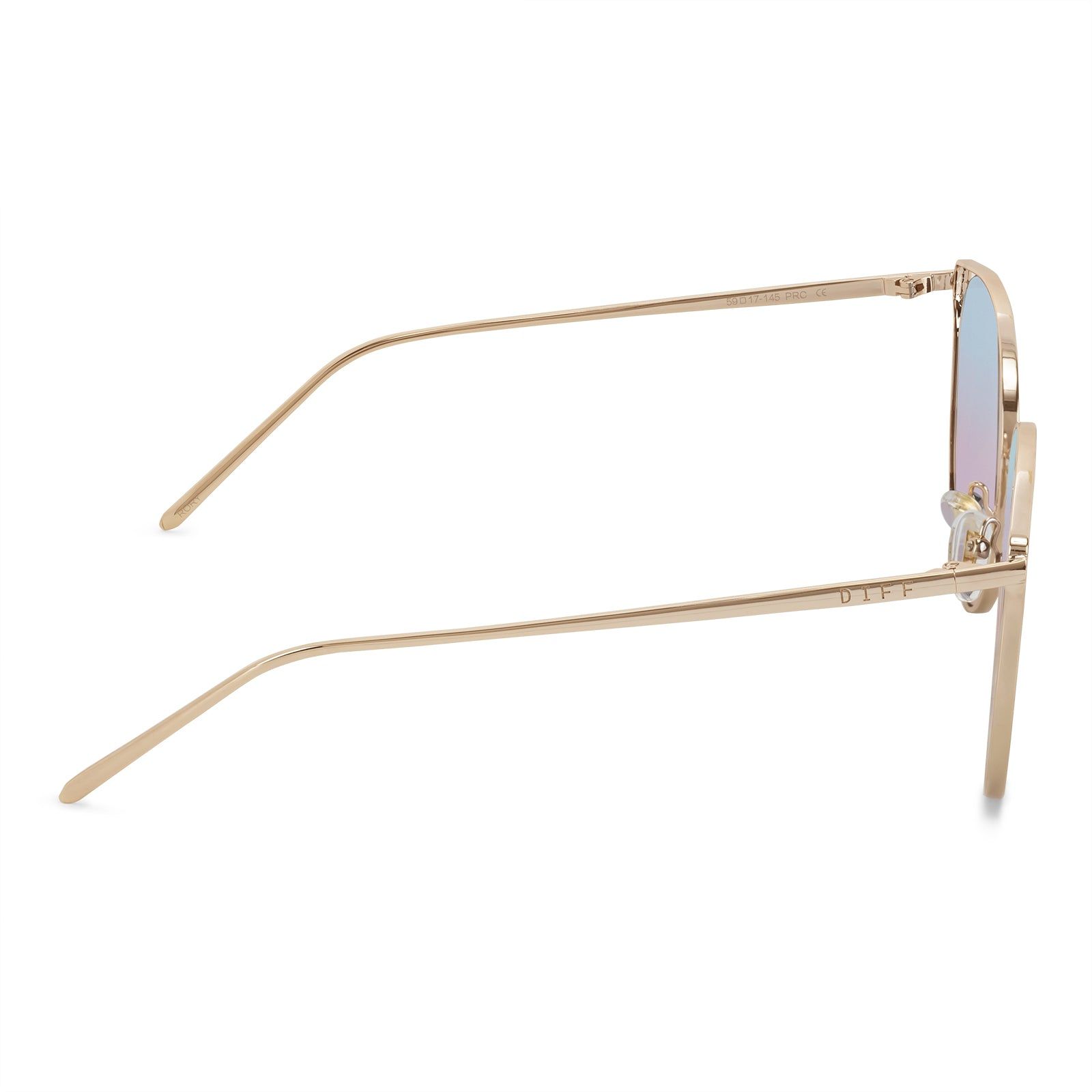 RORY - GOLD + BLUE TO LAVENDER FLASH SUNGLASSES sold by Diff Eyewear product image thumbnail 3