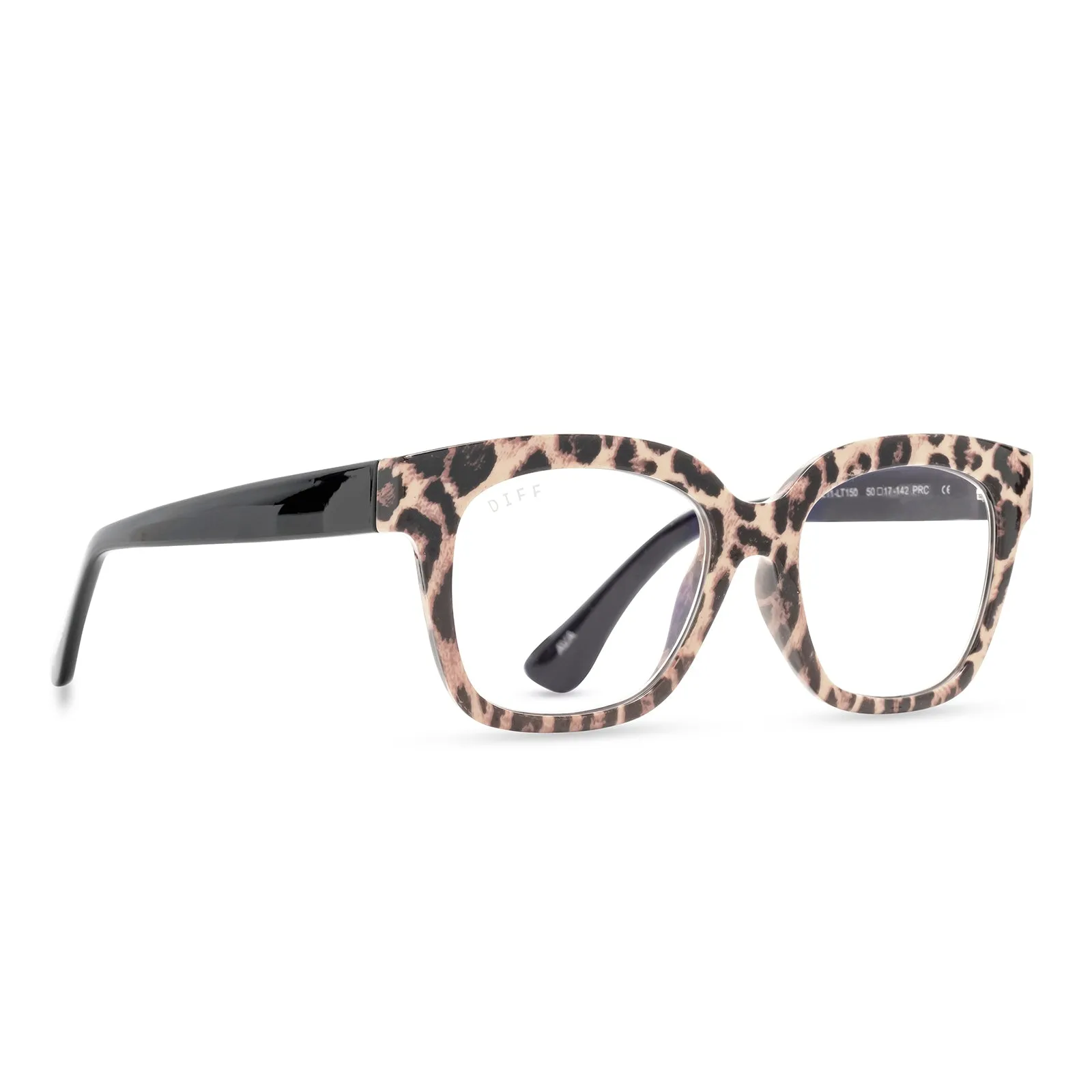 AVA - LEOPARD TORTOISE + BLUE LIGHT READERS sold by Diff Eyewear product image thumbnail 2
