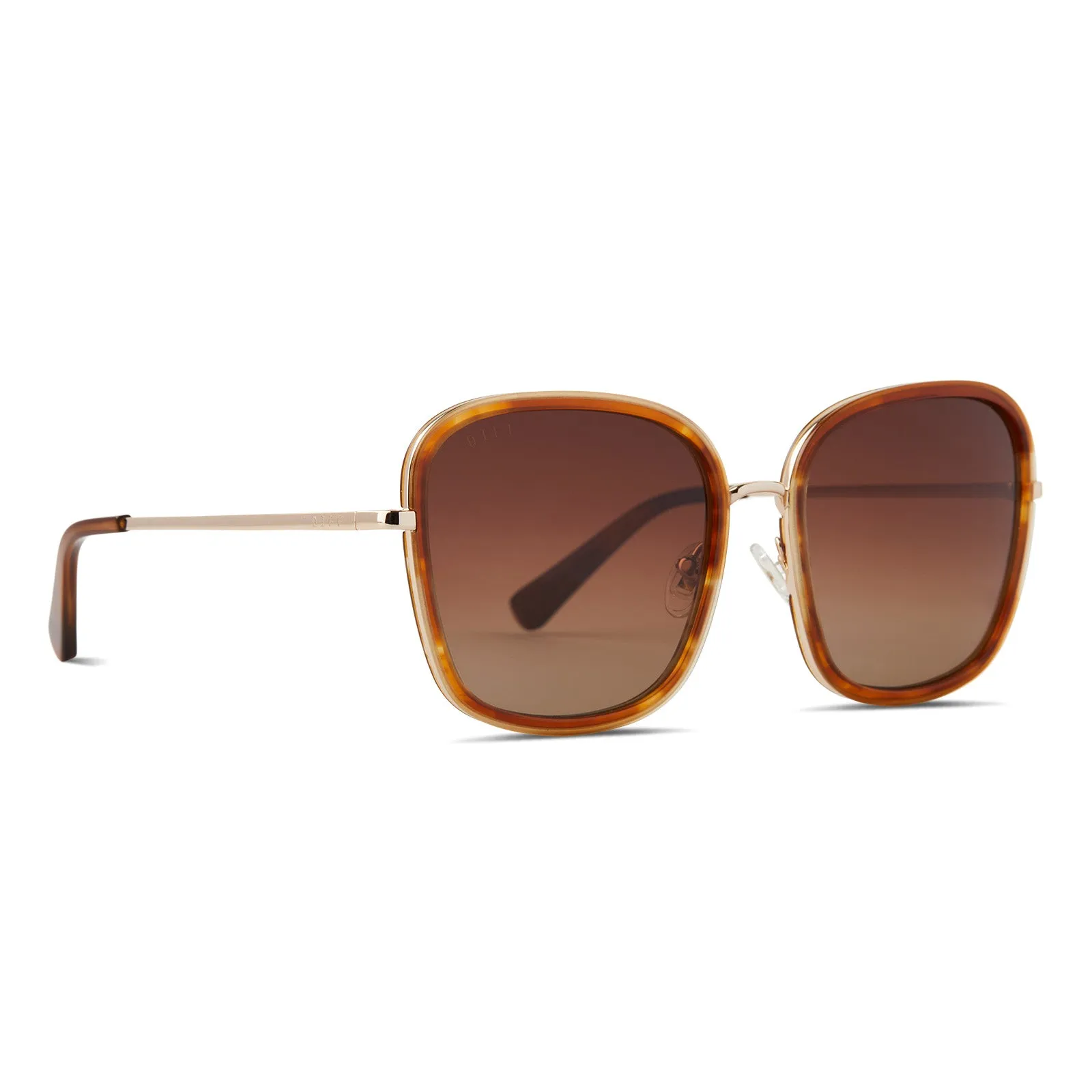 GENEVIVE - HENNA TORTOISE + BROWN GRADIENT + POLARIZED SUNGLASSES sold by Diff Eyewear product image thumbnail 2