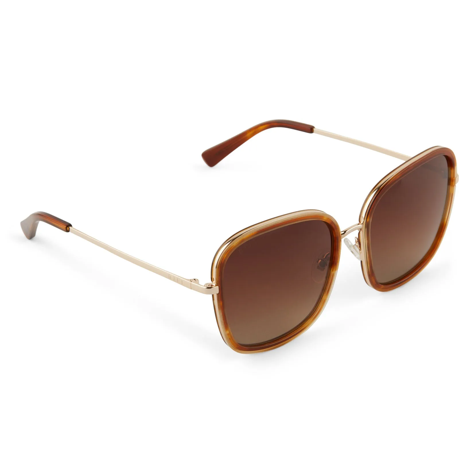 GENEVIVE - HENNA TORTOISE + BROWN GRADIENT + POLARIZED SUNGLASSES sold by Diff Eyewear product image thumbnail 4