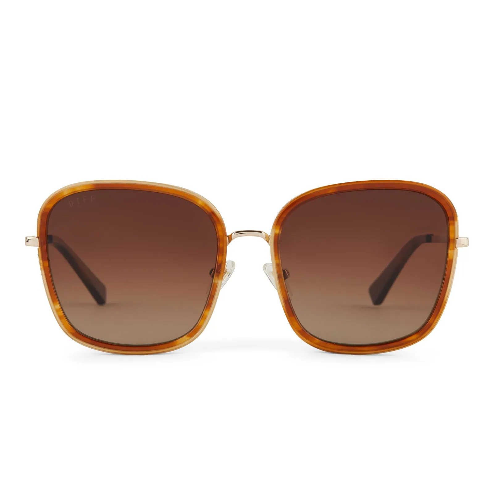 GENEVIVE - HENNA TORTOISE + BROWN GRADIENT + POLARIZED SUNGLASSES sold by Diff Eyewear