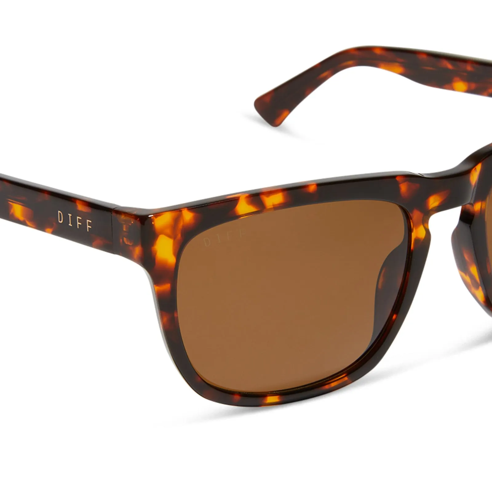 JAKE - RICH TORTOISE + BROWN + POLARIZED SUNGLASSES sold by Diff Eyewear product image thumbnail 4