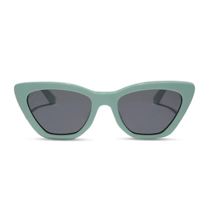 CAMILA - STEEL TEAL + GREY + POLARIZED SUNGLASSES sold by Diff Eyewear