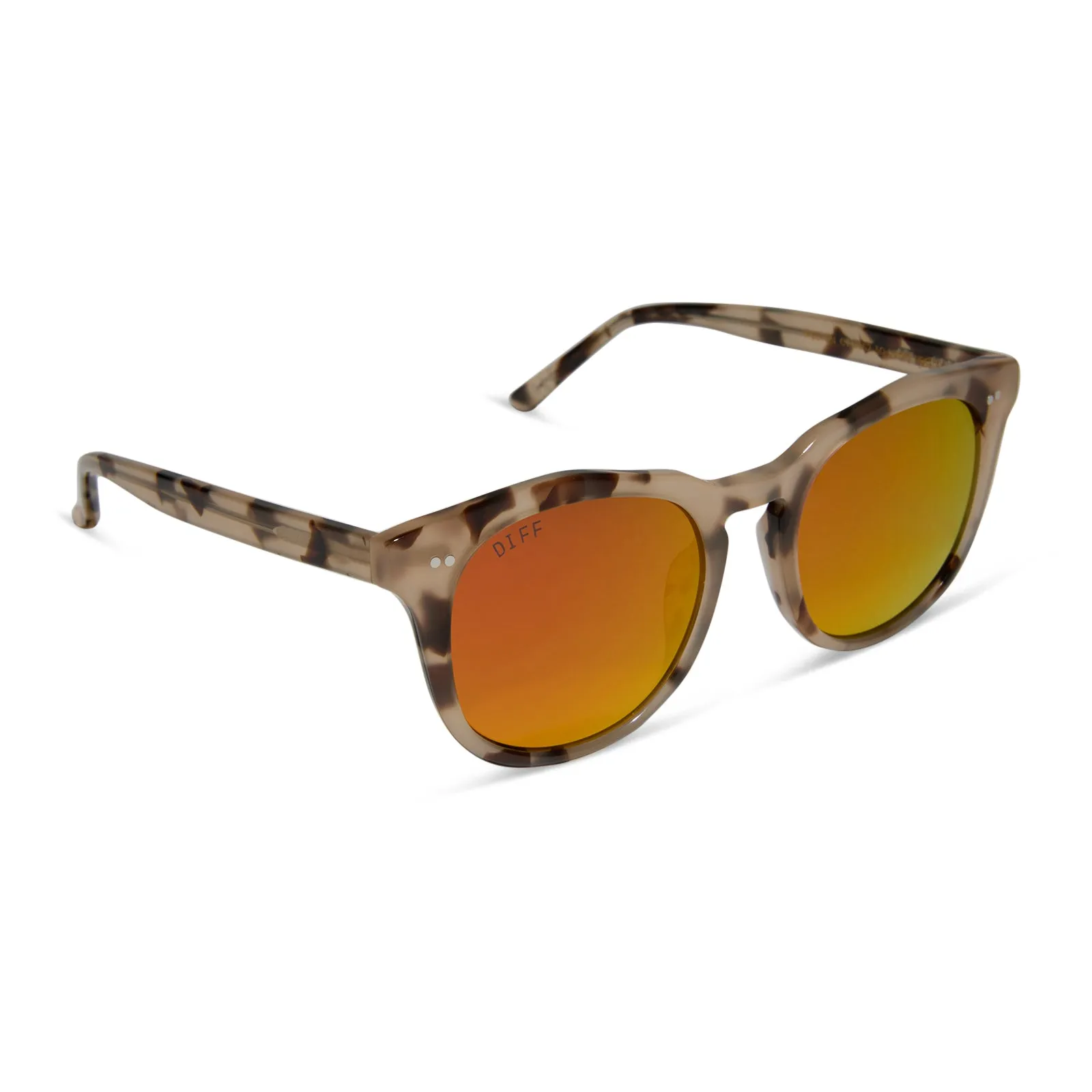 WESTON - CREAM TORTOISE + SUNSET MIRROR SUNGLASSES sold by Diff Eyewear product image thumbnail 2