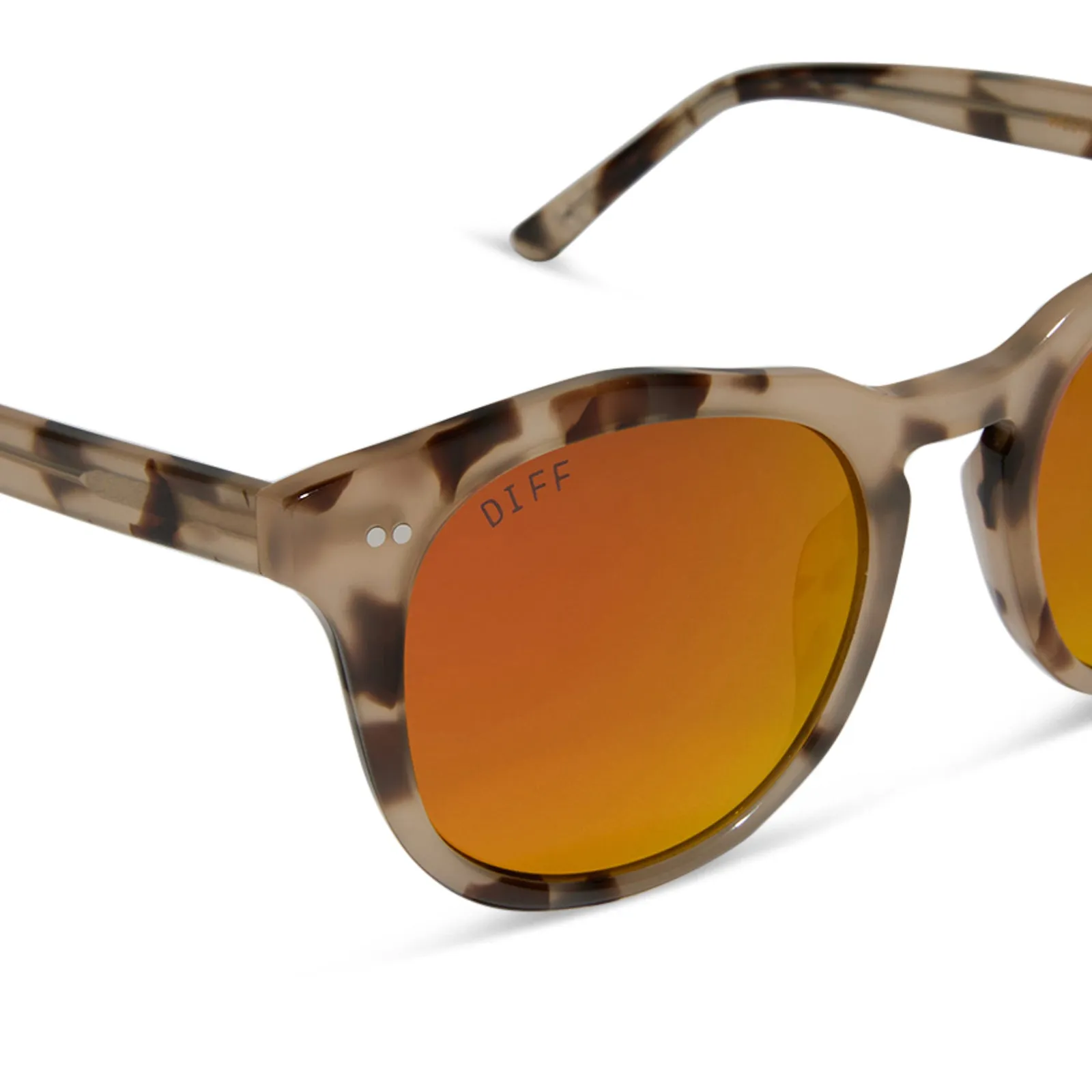 WESTON - CREAM TORTOISE + SUNSET MIRROR SUNGLASSES sold by Diff Eyewear product image thumbnail 4