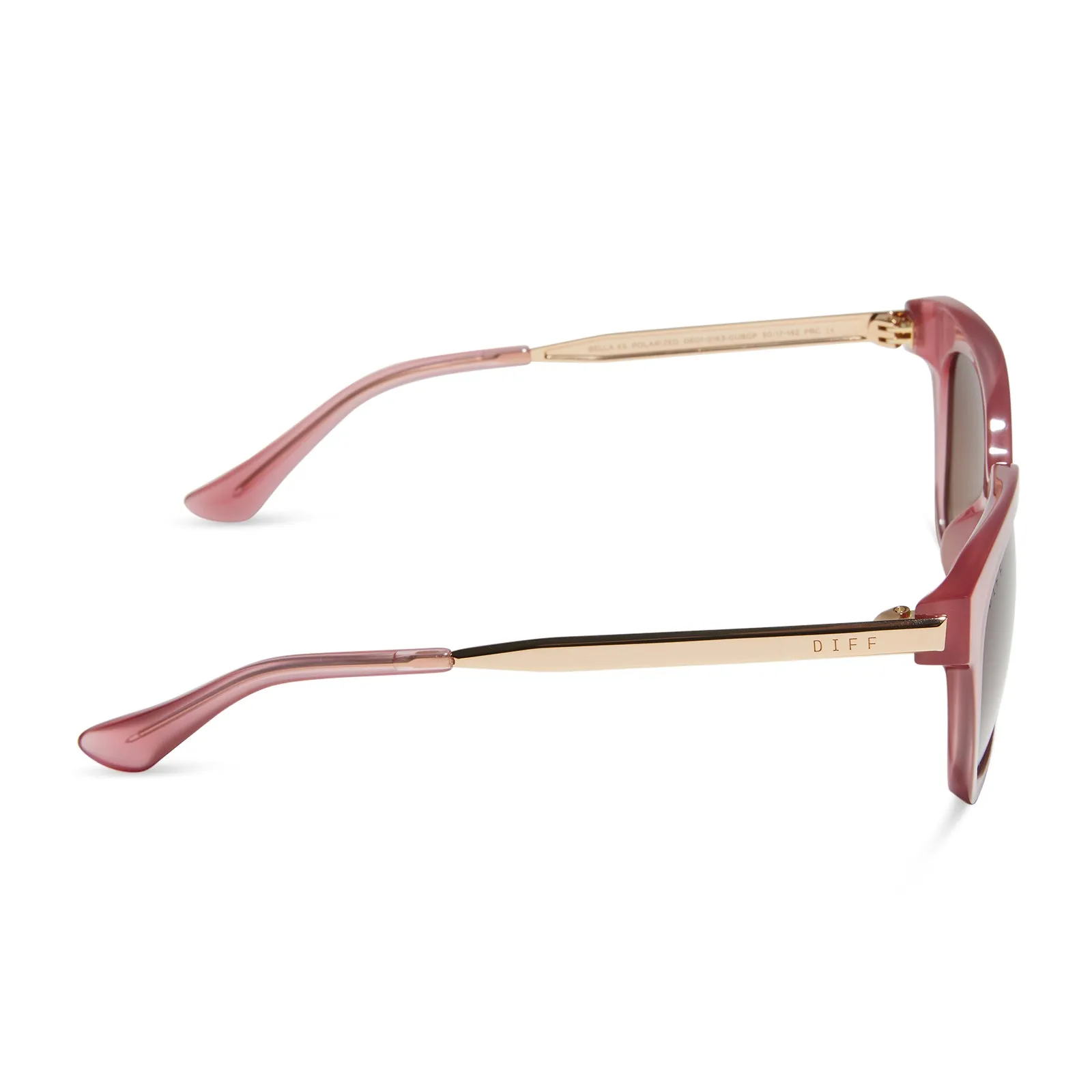 BELLA XS - GUAVA + BROWN GRADIENT + POLARIZED SUNGLASSES sold by Diff Eyewear product image thumbnail 3