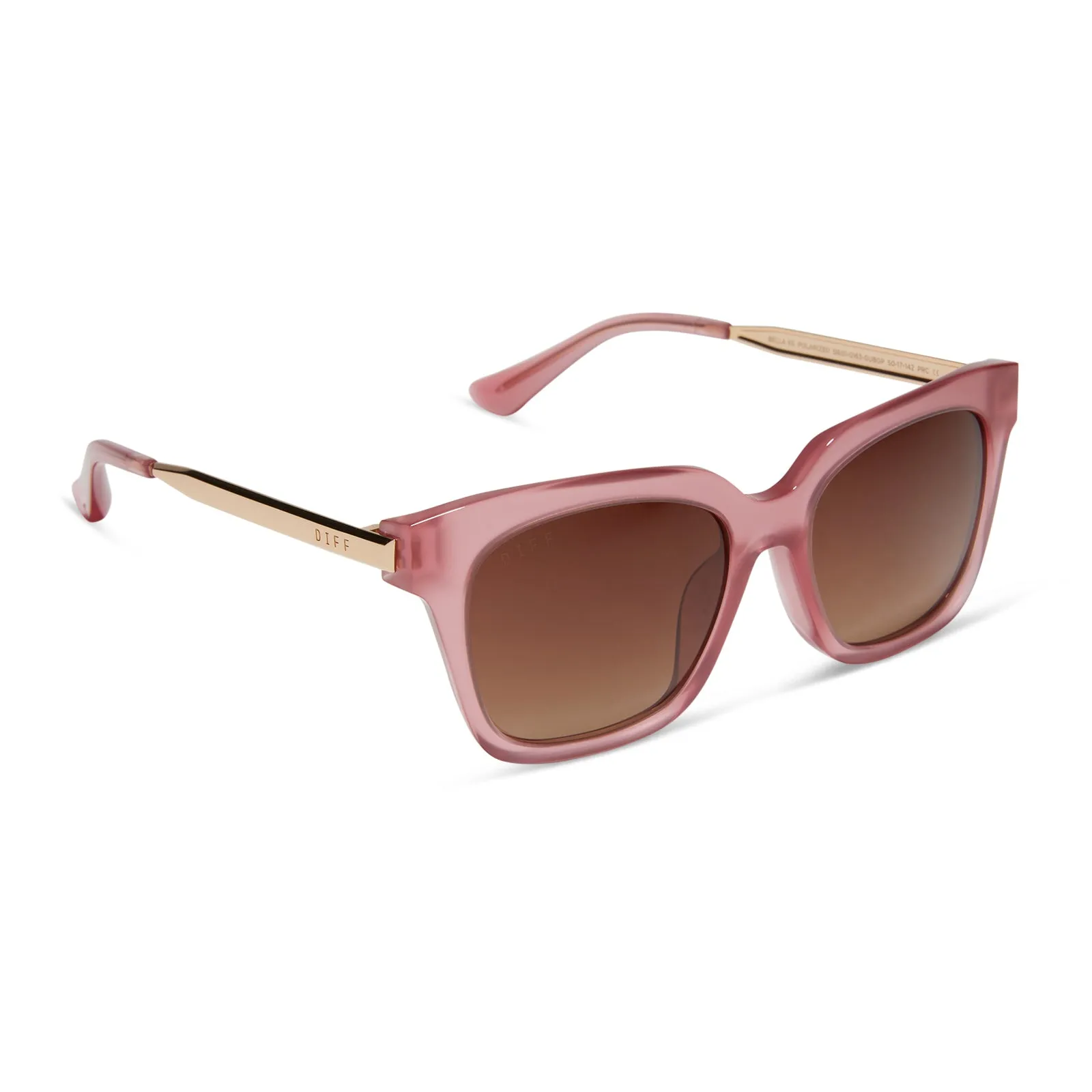 BELLA XS - GUAVA + BROWN GRADIENT + POLARIZED SUNGLASSES sold by Diff Eyewear product image thumbnail 2