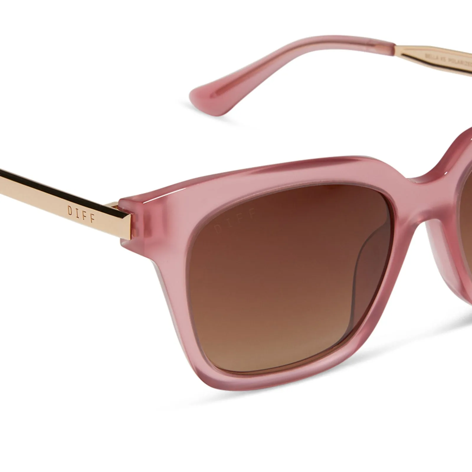 BELLA XS - GUAVA + BROWN GRADIENT + POLARIZED SUNGLASSES sold by Diff Eyewear product image thumbnail 4