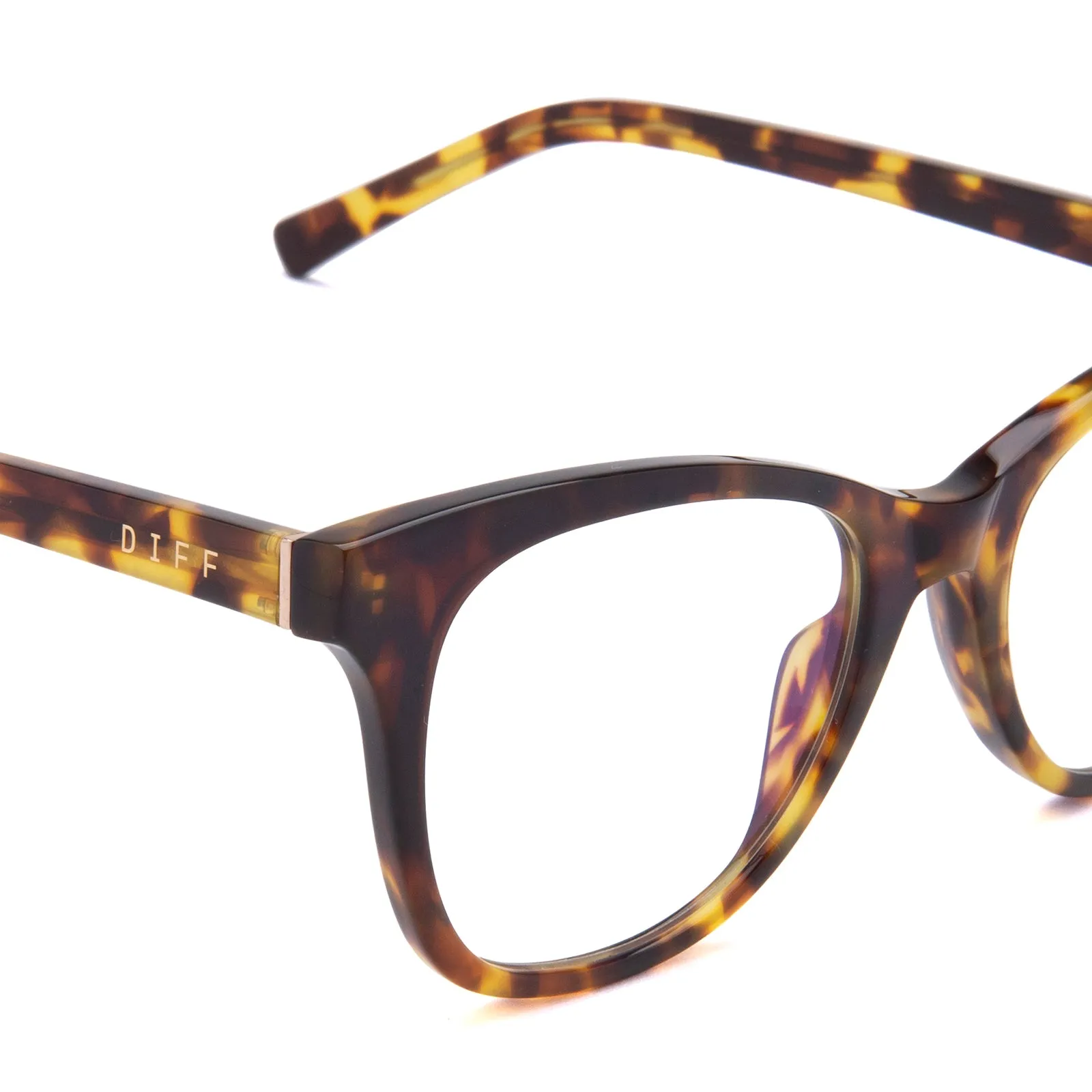CARINA - AMBER TORTOISE + BLUE LIGHT TECHNOLOGY GLASSES sold by Diff Eyewear product image thumbnail 3