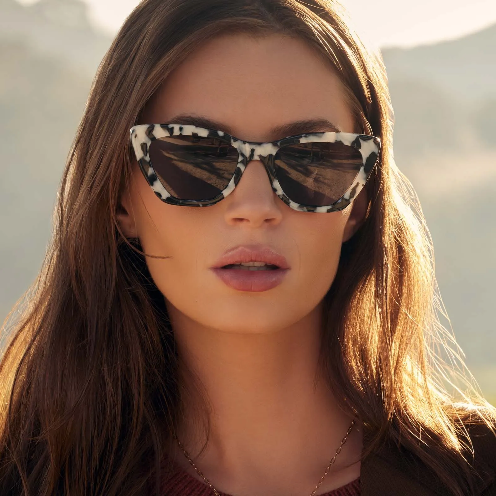 CAMILA - RICH HIDE + GREY POLARIZED SUNGLASSES sold by Diff Eyewear product image thumbnail 5