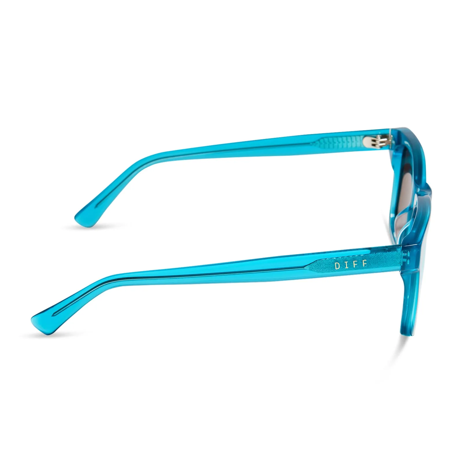 WESLEY - TURQUOISE ICE CRYSTAL + TEAL MIRROR + POLARIZED SUNGLASSES sold by Diff Eyewear product image thumbnail 3