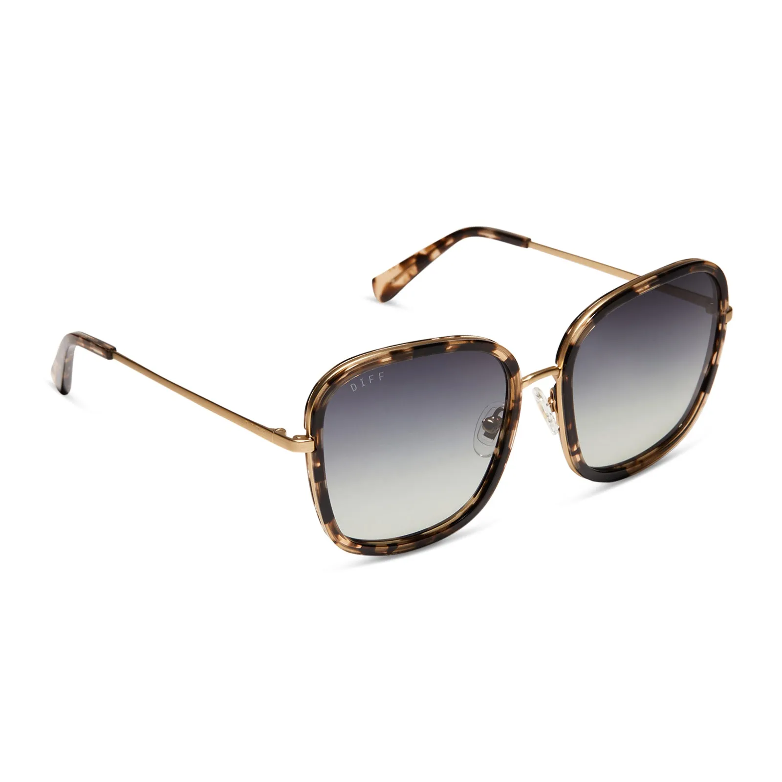 GENEVIVE - ESPRESSO TORTOISE + GREY GRADIENT SUNGLASSES sold by Diff Eyewear product image thumbnail 2
