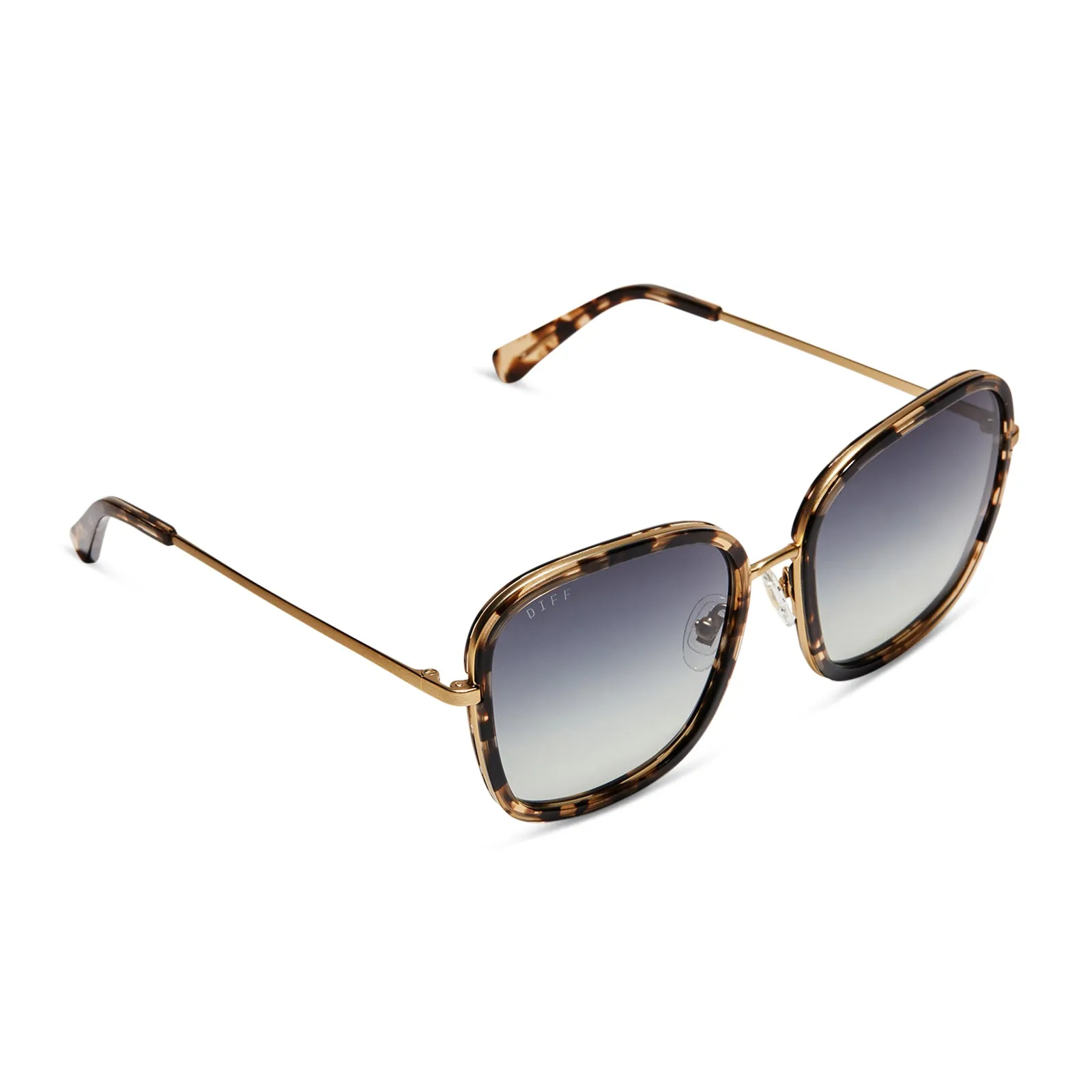 GENEVIVE - ESPRESSO TORTOISE + GREY GRADIENT SUNGLASSES sold by Diff Eyewear product image thumbnail 4