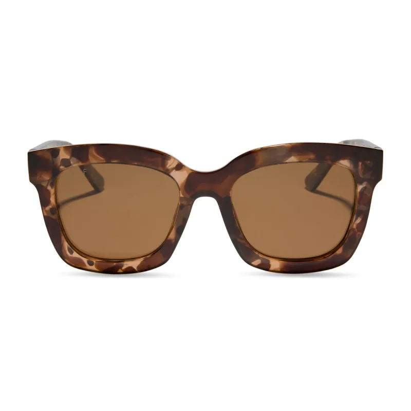 KRISTA HORTON - THE KAMP + HIMALAYAN TORTOISE + BROWN + POLARIZED SUNGLASSES sold by Diff Eyewear