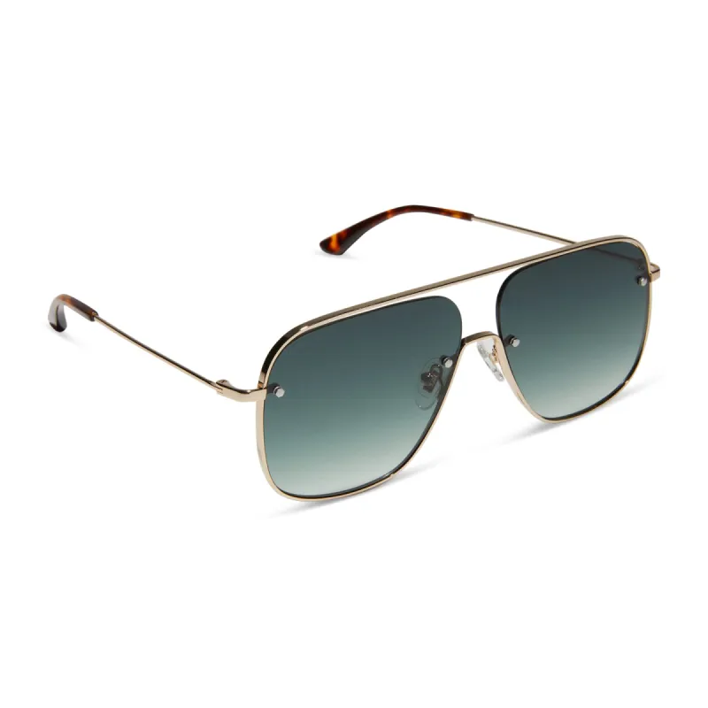 CYNTHIA - GOLD W RICH TORTOISE TEMPLE TIPS + G15 GRADIENT + POLARIZED SUNGLASSES sold by Diff Eyewear
