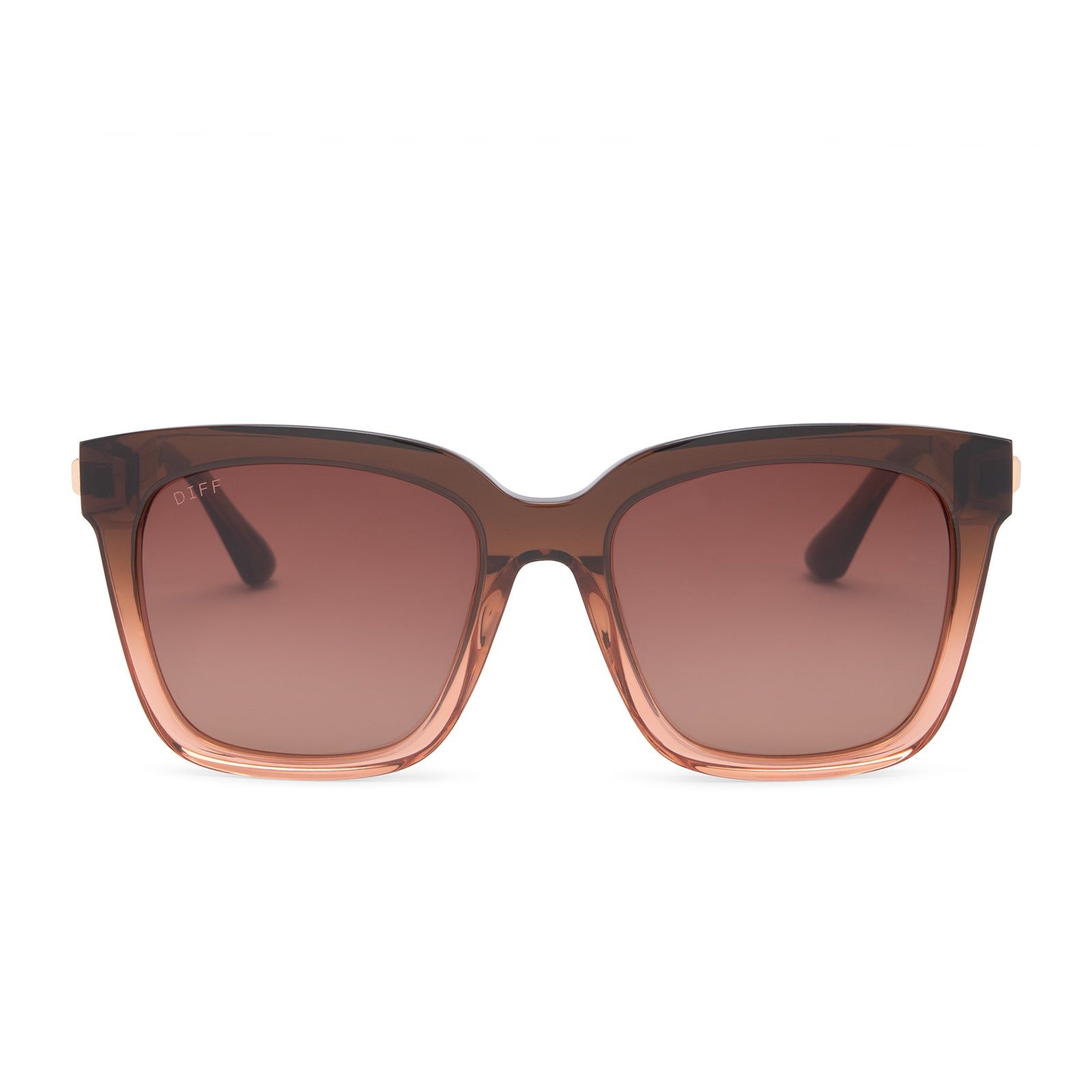 BELLA - TAUPE OMBRE CRYSTAL + BROWN GRADIENT + POLARIZED SUNGLASSES sold by Diff Eyewear