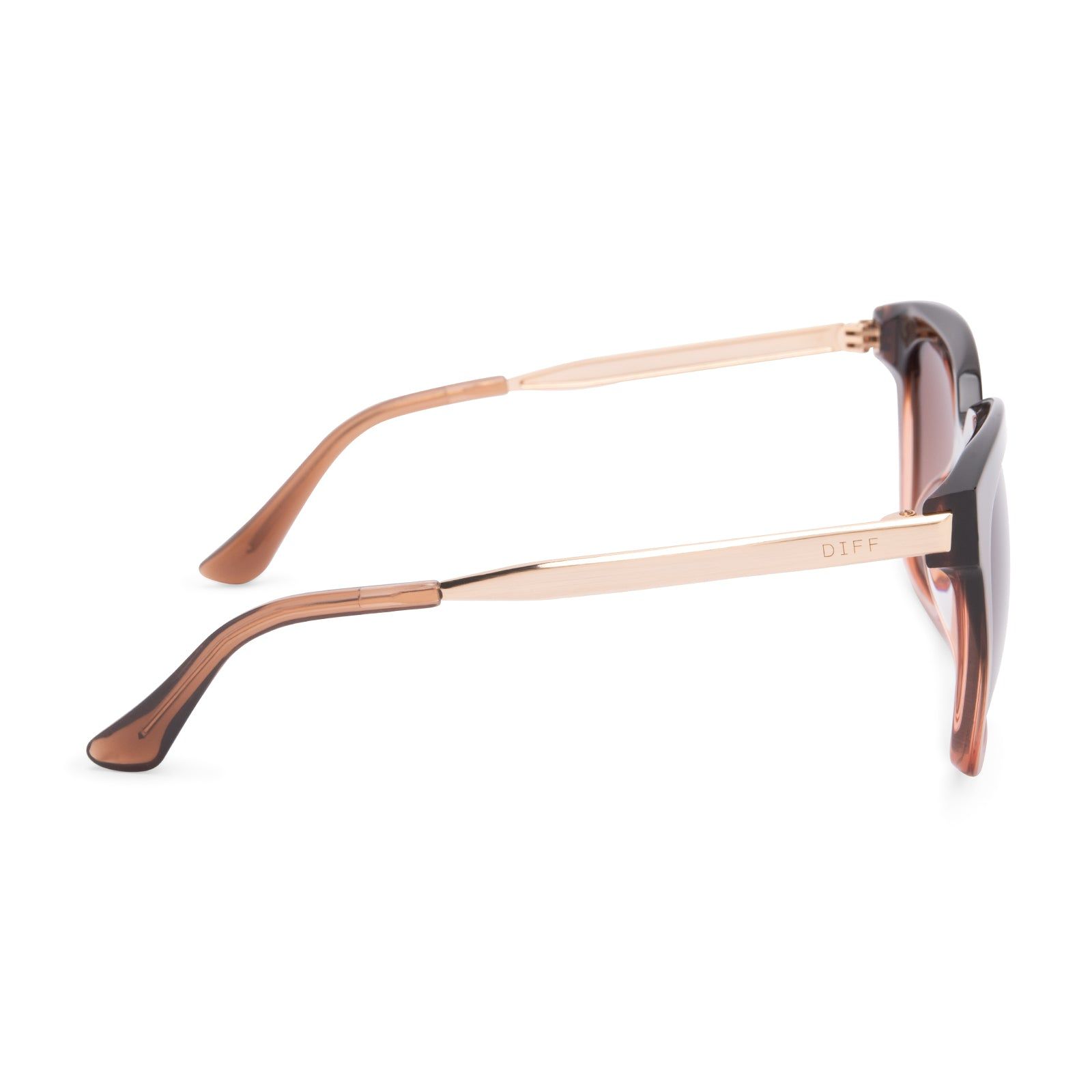 BELLA - TAUPE OMBRE CRYSTAL + BROWN GRADIENT + POLARIZED SUNGLASSES sold by Diff Eyewear product image thumbnail 3
